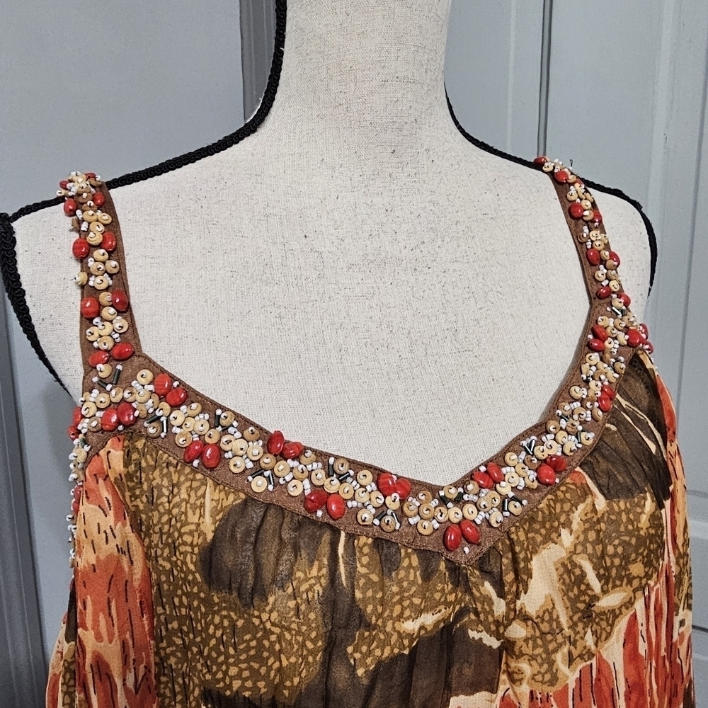 Midnight Velvet Beaded Bohemian Maxi Dress - Picture 7 of 7
